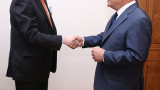 The Chairman of RA Investigative Committee Aghvan Hovsepyan received the US Ambassador Extraordinary and Plenipotentiary to Armenia Richard Mills     