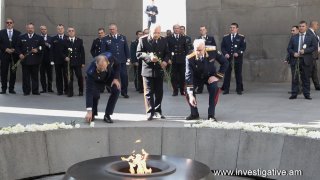 Delegations headed by Chairmen of Investigative Committees of Russia and Belarus visited Memorial of Tsitsernakaberd (Photos)