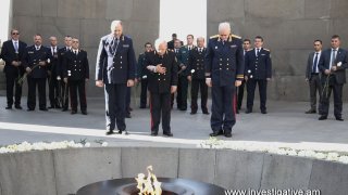 Delegations headed by Chairmen of Investigative Committees of Russia and Belarus visited Memorial of Tsitsernakaberd (Photos)