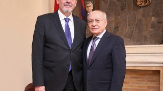 ՀՀ ՔԿ նախագահ Աղվան Հովսեփյանն ընդունել է Հայաստանում ՌԴ արտակարգ և լիազոր դեսպան Իվան Վոլինկինին՝ մեր երկրում դիվանագիտական առաքելությունն ավարտելու կապակցությամբ (լուսանկարներ)