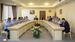 Председатель Следственного комитета А.Кярамян принял делегацию Следственного комитета Арцаха (фото)
