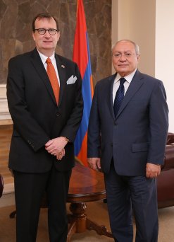 The Chairman of RA Investigative Committee Aghvan Hovsepyan received the US Ambassador Extraordinary and Plenipotentiary to Armenia Richard Mills     