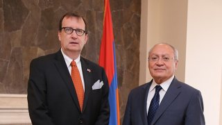 The Chairman of RA Investigative Committee Aghvan Hovsepyan received the US Ambassador Extraordinary and Plenipotentiary to Armenia Richard Mills     