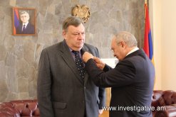 By the order of Chairman of RA Investigative Committee Head of OSCE Office in Yerevan Andrey Sorokin awarded with “Cooperation Medal” (Photos)
