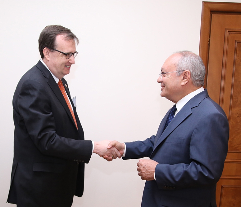 The Chairman of RA Investigative Committee Aghvan Hovsepyan received the US Ambassador Extraordinary and Plenipotentiary to Armenia Richard Mills     