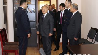 Aghvan Hovsepyan today took part in opening ceremony of new administrative building of Masis Investigative Division