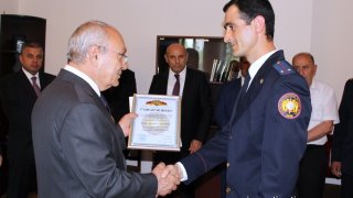 Aghvan Hovsepyan today took part in opening ceremony of new administrative building of Masis Investigative Division