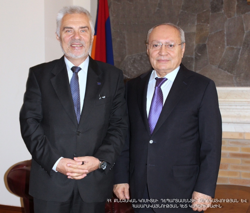 RA IC Chairman Aghvan Hovsepyan received Head of EU Delegation to Armenia Peter Svitalski