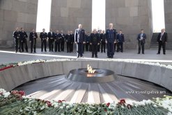 Delegations headed by Chairmen of Investigative Committees of Russia and Belarus visited Memorial of Tsitsernakaberd (Photos)