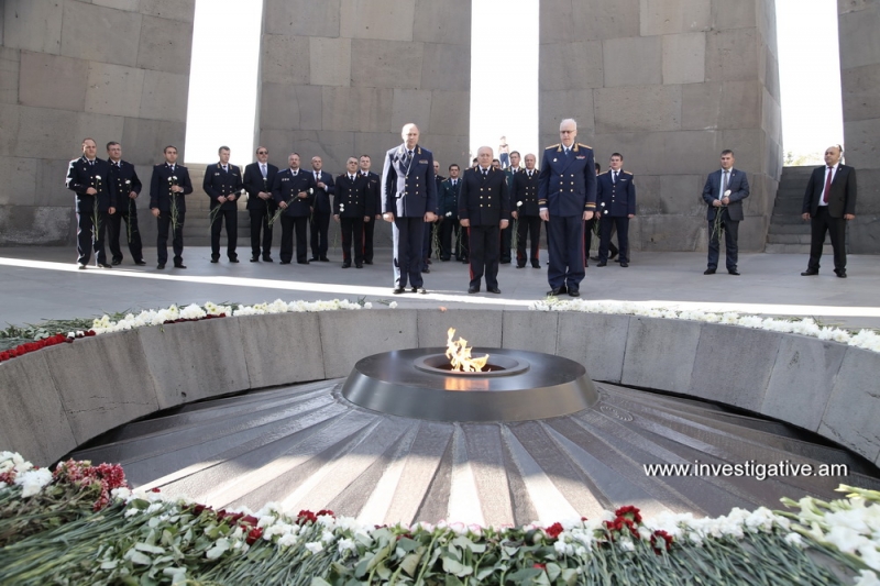 Delegations headed by Chairmen of Investigative Committees of Russia and Belarus visited Memorial of Tsitsernakaberd (Photos)