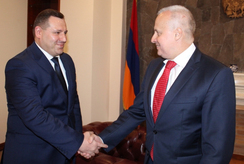 Chairman of RA IC Investigative Committee Hayk Grigoryan Received RF Ambassador Extraordinary and Plenipotentiary in Armenia Sergey Kopirkin 