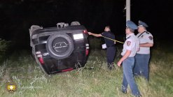 «Տոյոտա» մակնիշի  ավտոմեքենան գլխիվայր շրջվել է. կա զոհ (տեսանյութ, լուսանկարներ)   