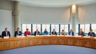 Meeting in Strasburg with the President of the European Court of Human Rights Siofra O'Leary (photos)